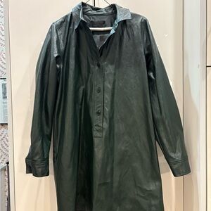 No. 6 Dark Green Leather Dress